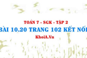 Bài 10.20 trang 102 Toán 7 Kết nối tri thức Tập 2